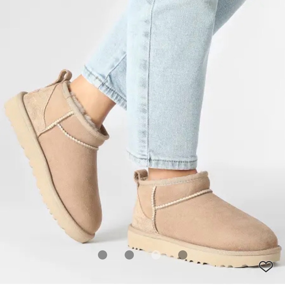UGG Mini Suede Ankle Boots - Beige